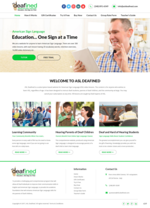 Web Design by pb for ASLdeafined.com | Design: #13458755
