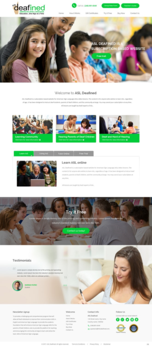 Web Design by pb for ASLdeafined.com | Design: #13465351
