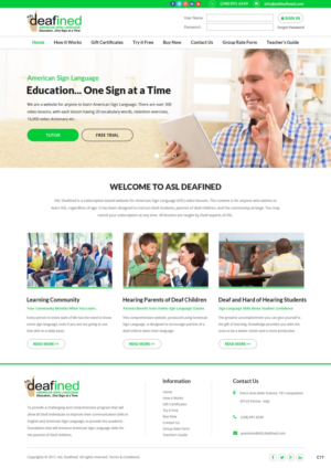 Web Design by pb for ASLdeafined.com | Design: #13465352