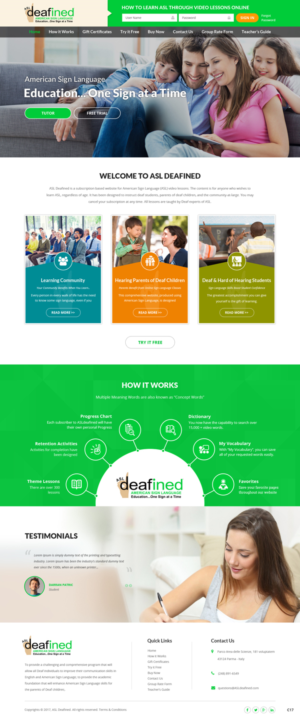 Web Design by pb for ASLdeafined.com | Design: #13487395