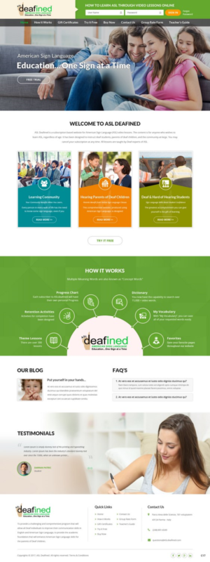 Web Design by pb for ASLdeafined.com | Design: #13508792