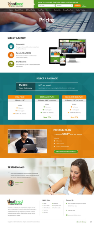 Web Design by pb for ASLdeafined.com | Design: #13521362