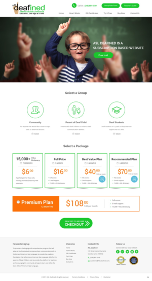 Web Design by pb for ASLdeafined.com | Design: #13521363