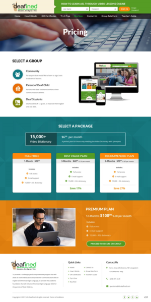 Web Design by pb for ASLdeafined.com | Design: #13521366
