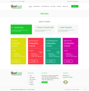 Web Design by pb for ASLdeafined.com | Design: #13521378