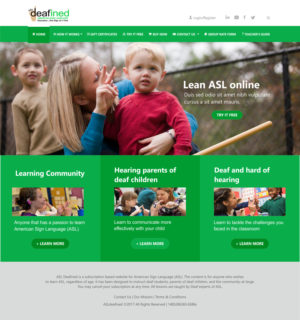Web Design by CreativeIyke for ASLdeafined.com | Design: #13474903