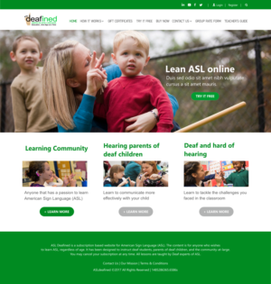 Web Design by CreativeIyke for ASLdeafined.com | Design: #13475418