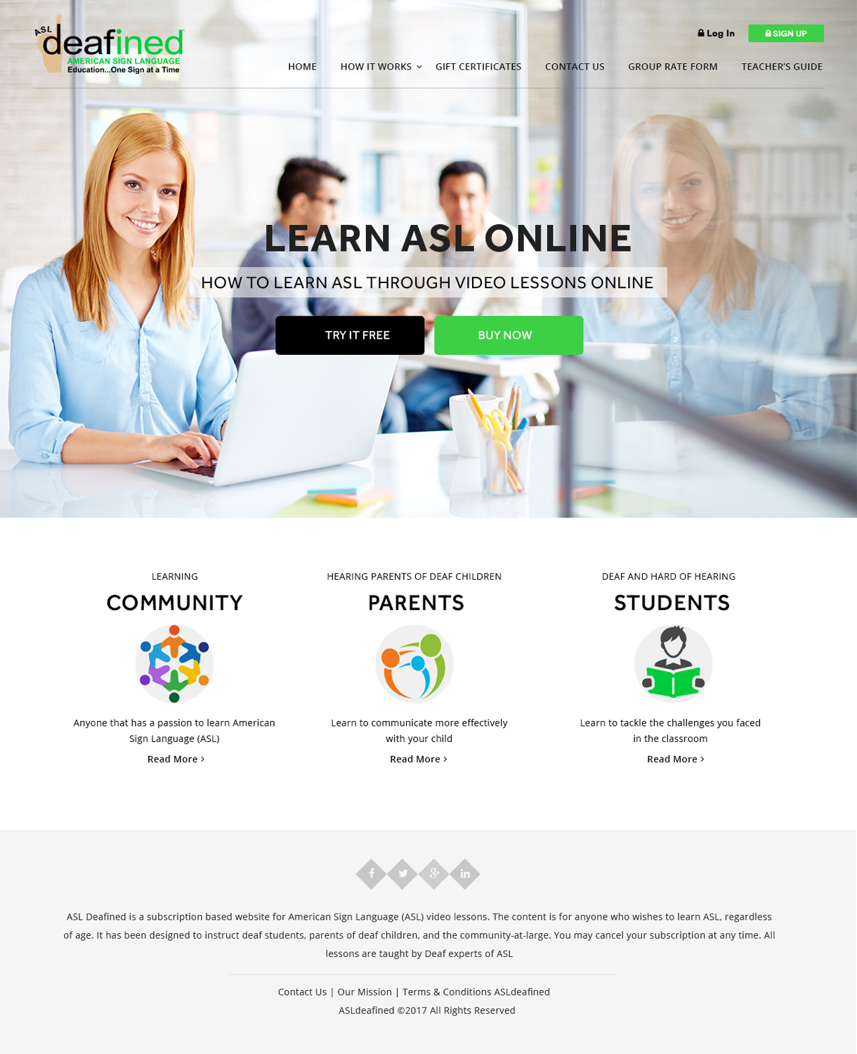 Web Design by Xclusive Designers for ASLdeafined.com | Design #13540907