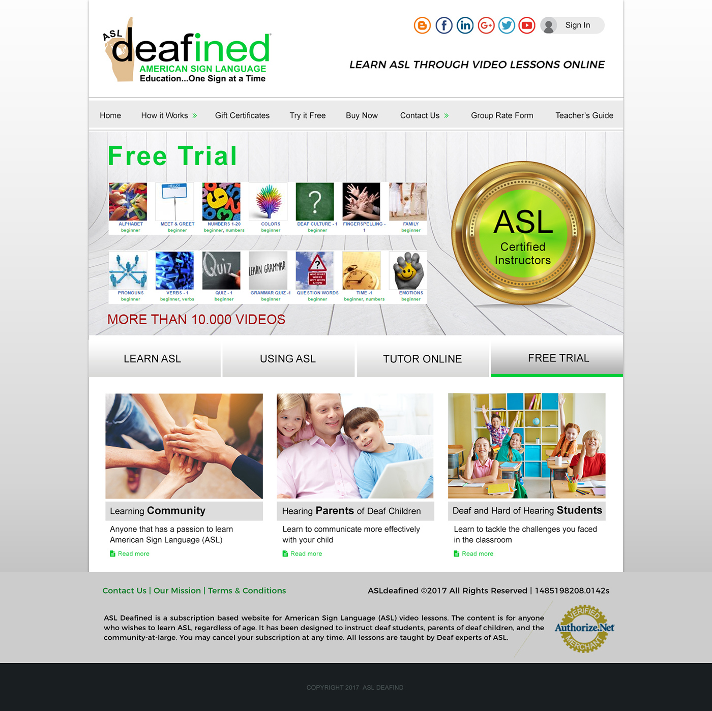 Web Design by falcon.wings for ASLdeafined.com | Design #13461576