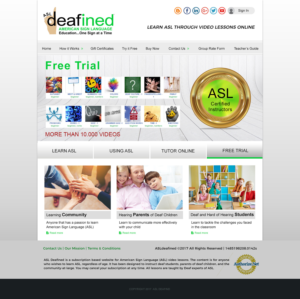 Web Design by falcon.wings for ASLdeafined.com | Design: #13461576