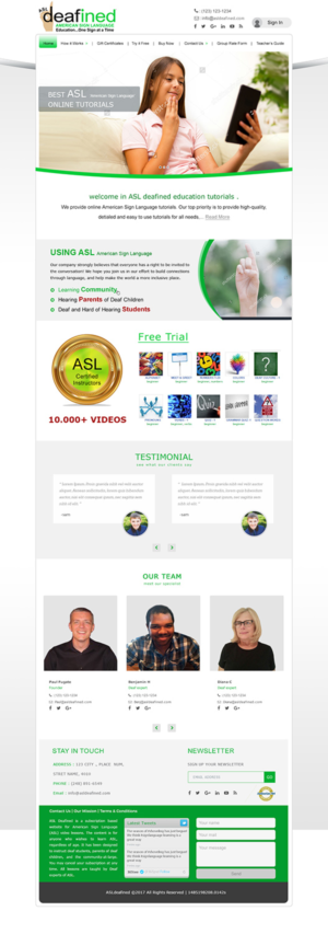 Web Design by falcon.wings for ASLdeafined.com | Design: #13474633