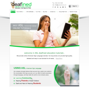 Web Design by falcon.wings for ASLdeafined.com | Design: #13474634