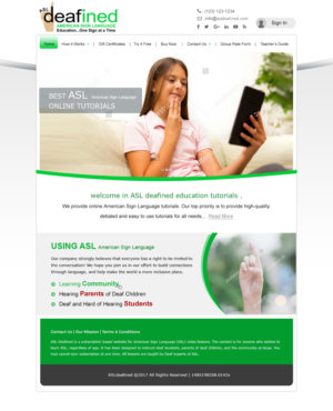 Web Design by falcon.wings for ASLdeafined.com | Design: #13475613