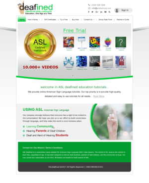 Web Design by falcon.wings for ASLdeafined.com | Design: #13475614