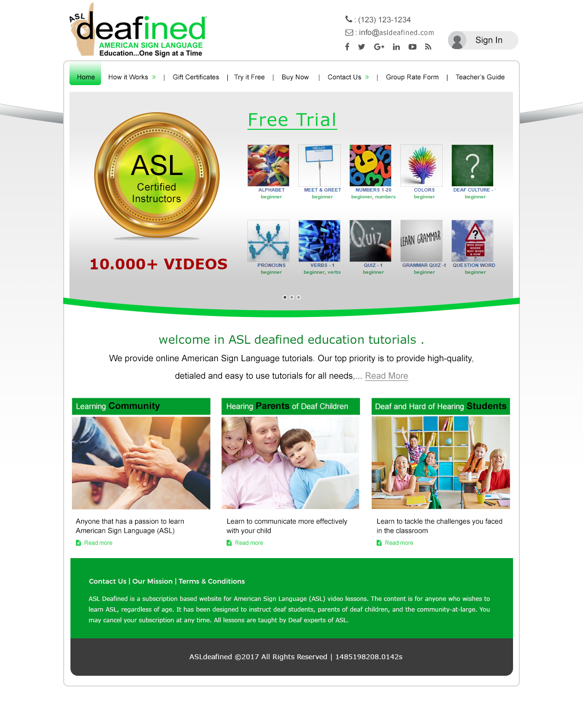 Web Design by falcon.wings for ASLdeafined.com | Design #13475615