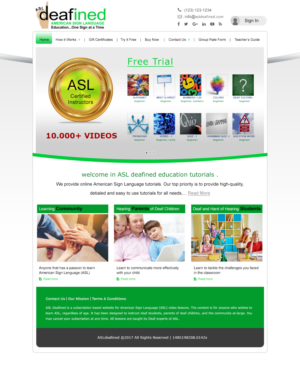 Web Design by falcon.wings for ASLdeafined.com | Design: #13475615