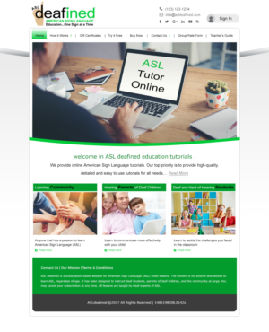 Web Design by falcon.wings for ASLdeafined.com | Design: #13475616