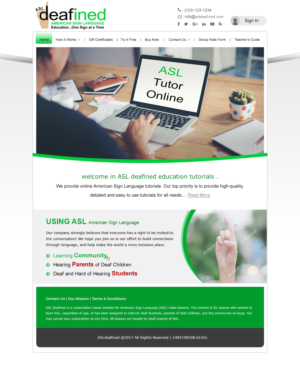 Web Design by falcon.wings for ASLdeafined.com | Design: #13475617