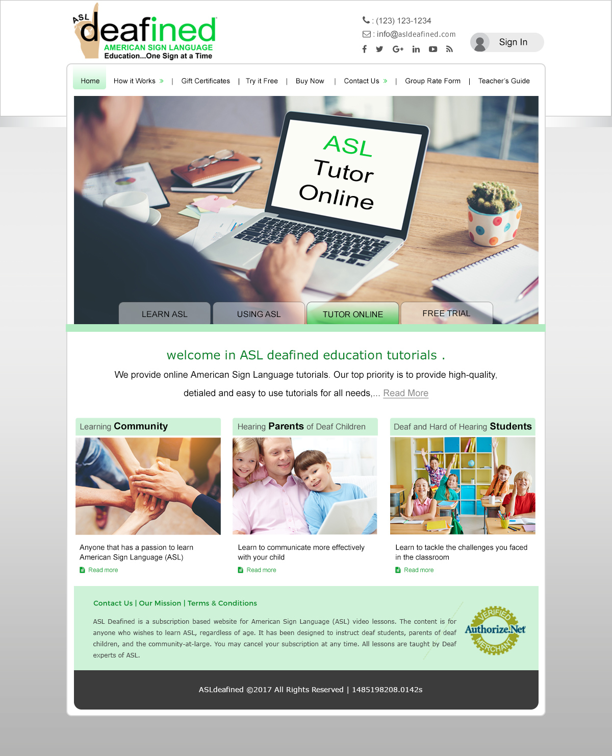 Web Design by falcon.wings for ASLdeafined.com | Design #13531468