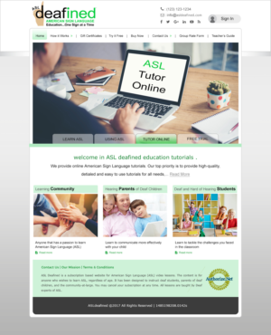 Web Design by falcon.wings for ASLdeafined.com | Design: #13531468