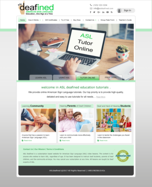 Web Design by falcon.wings for ASLdeafined.com | Design: #13531469