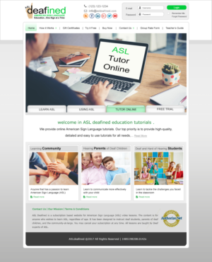 Web Design by falcon.wings for ASLdeafined.com | Design: #13531470