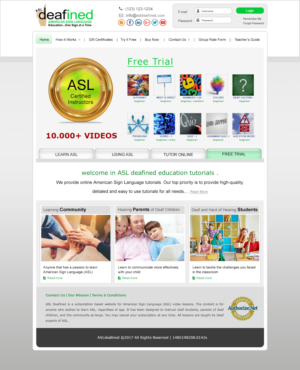 Web Design by falcon.wings for ASLdeafined.com | Design: #13531471