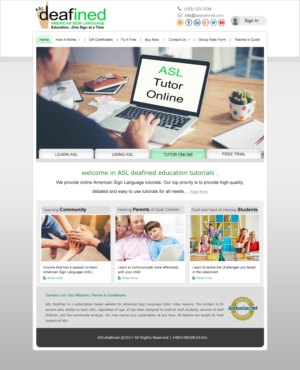 Web Design by falcon.wings for ASLdeafined.com | Design: #13531472