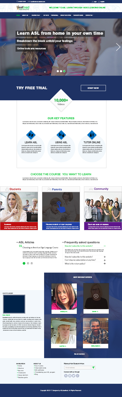 Diseño Web por pronab biswas para ASLdeafined.com | Diseño #13501519