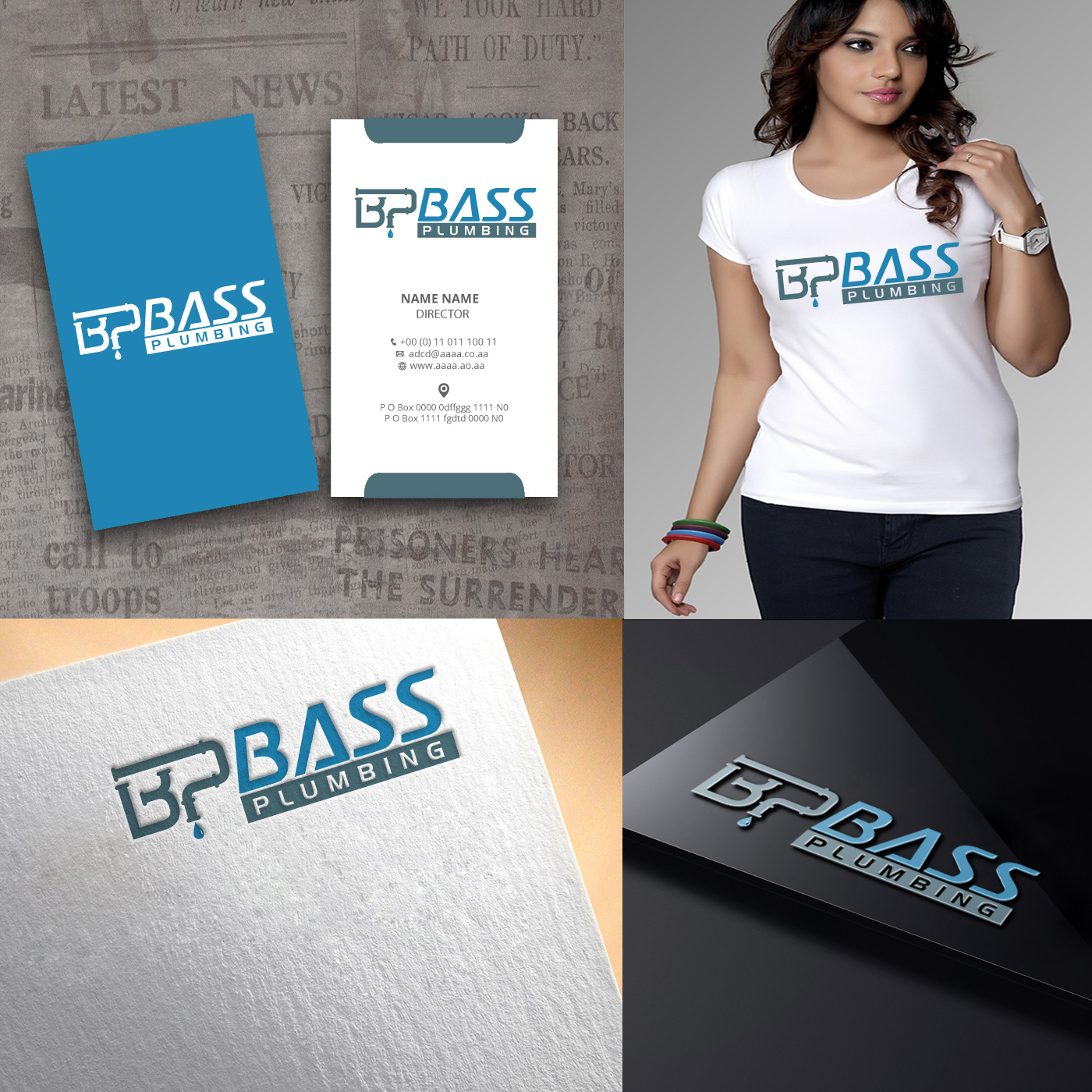 Logo Design by zebronicgraphic for bass plumbing | Design #13472616