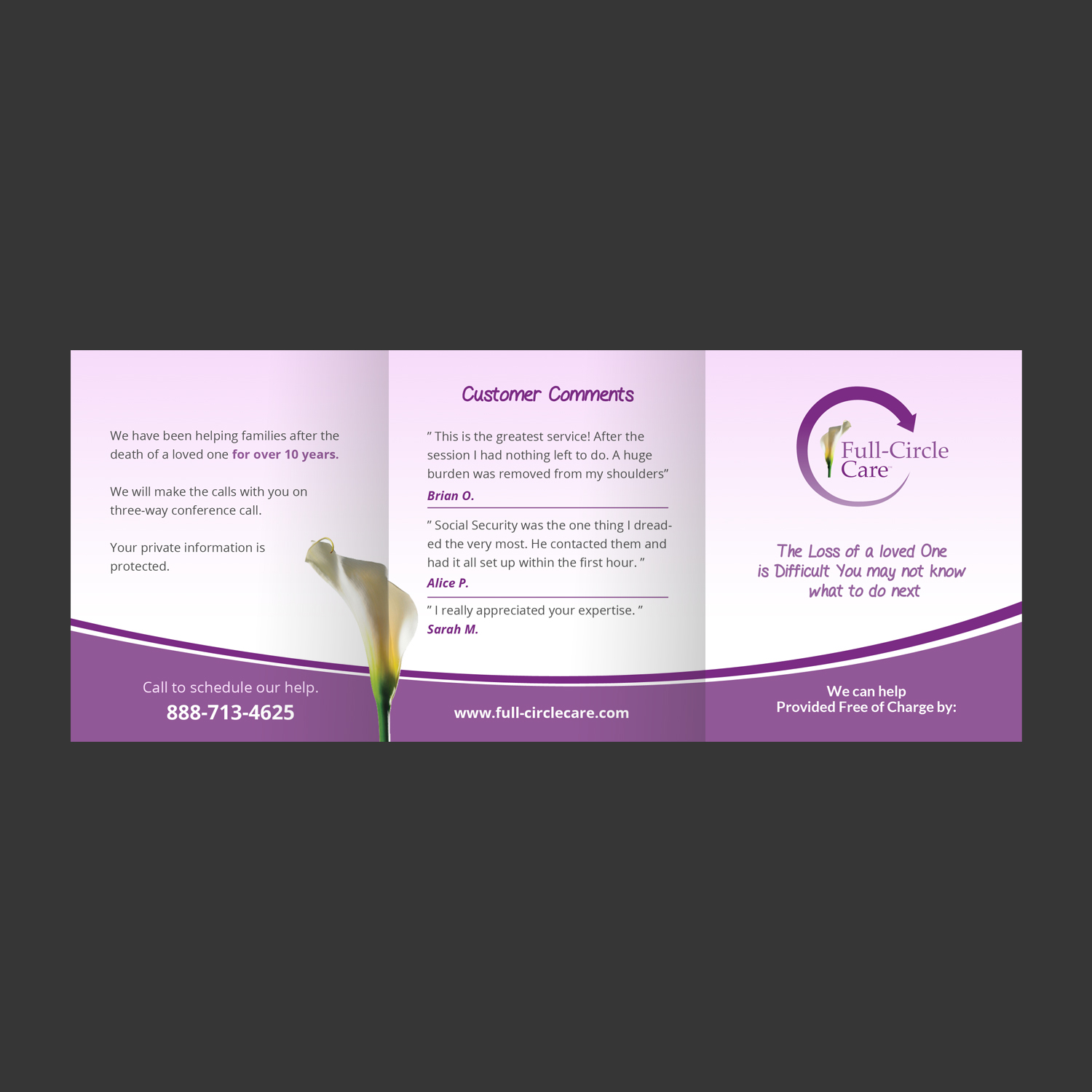 Brochure Design by Eggo May P for Full-Circle Aftercare | Design #13452916