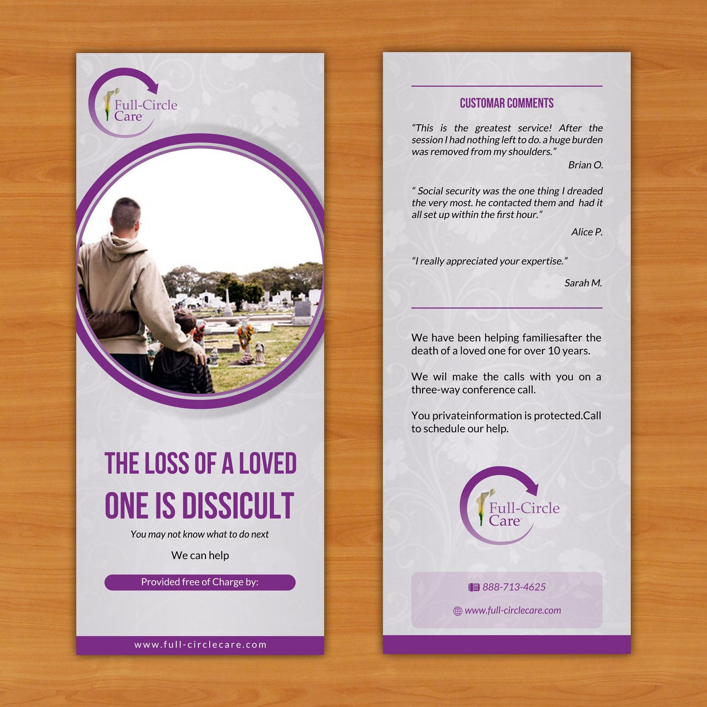 Brochure Design by debdesign for Full-Circle Aftercare | Design #13471117