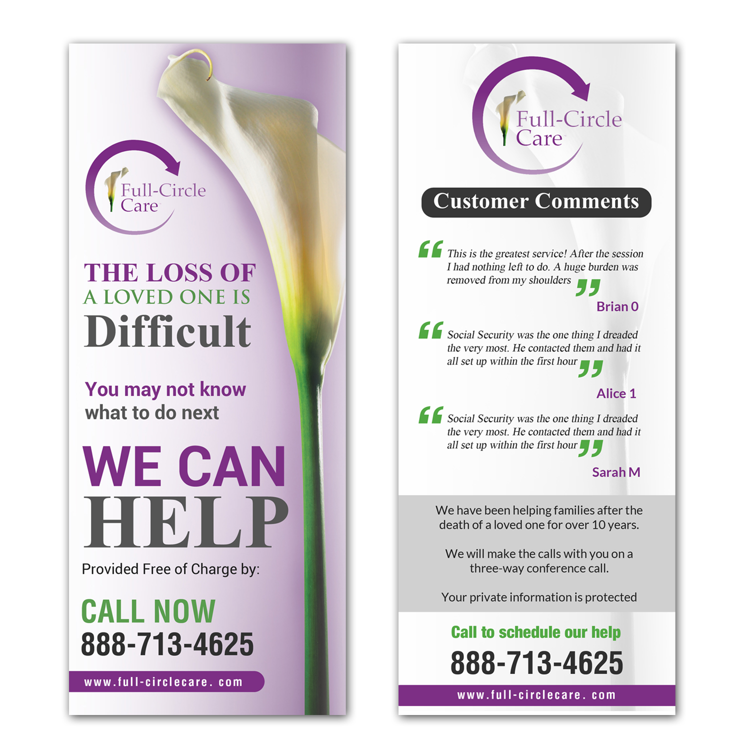 Brochure Design by creative.bugs for Full-Circle Aftercare | Design #13456662