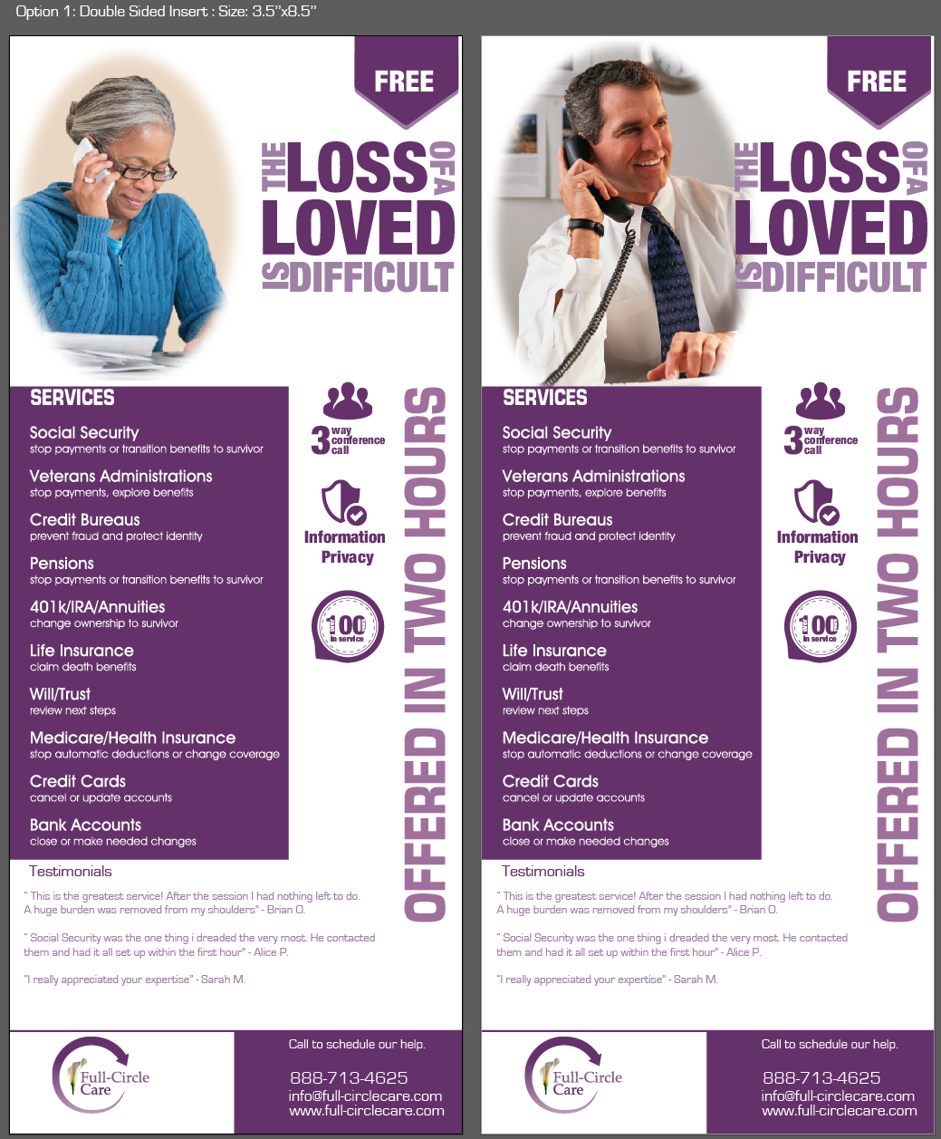 Brochure Design by josep.w08 for Full-Circle Aftercare | Design #13466461