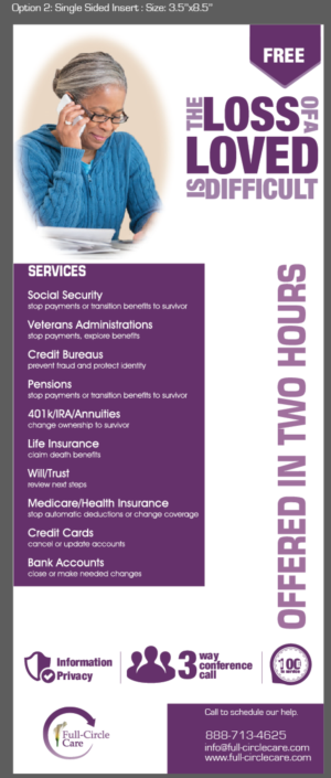Diseño de Brochure por josep.w08 para Full-Circle Aftercare | Diseño #13466462