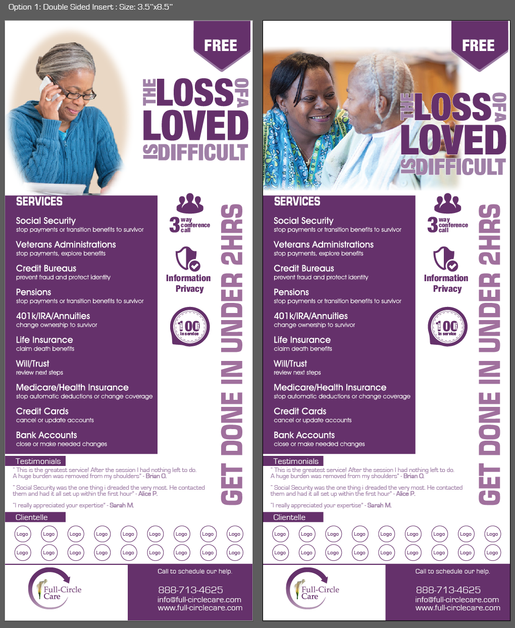 Brochure Design by josep.w08 for Full-Circle Aftercare | Design #13505105