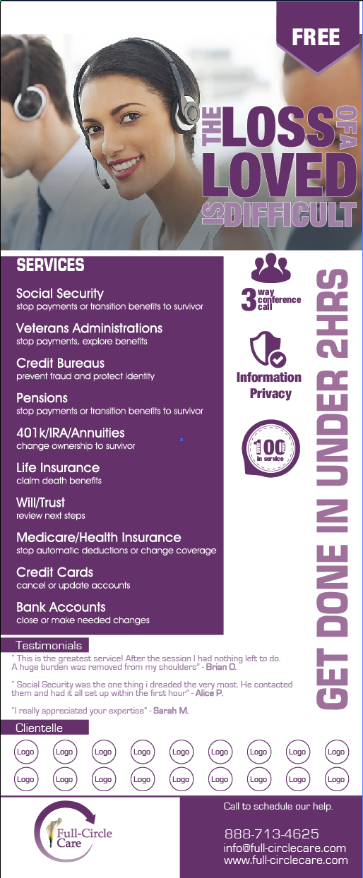 Brochure Design by josep.w08 for Full-Circle Aftercare | Design #13505127