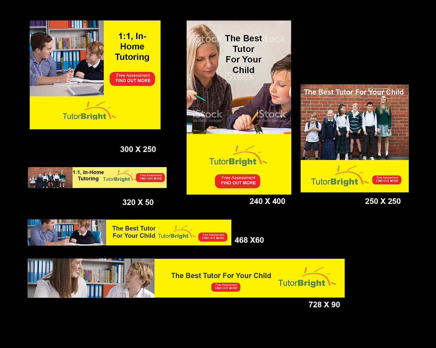 Banner Ad Design by Aleksic for TutorBright | Design #13457826