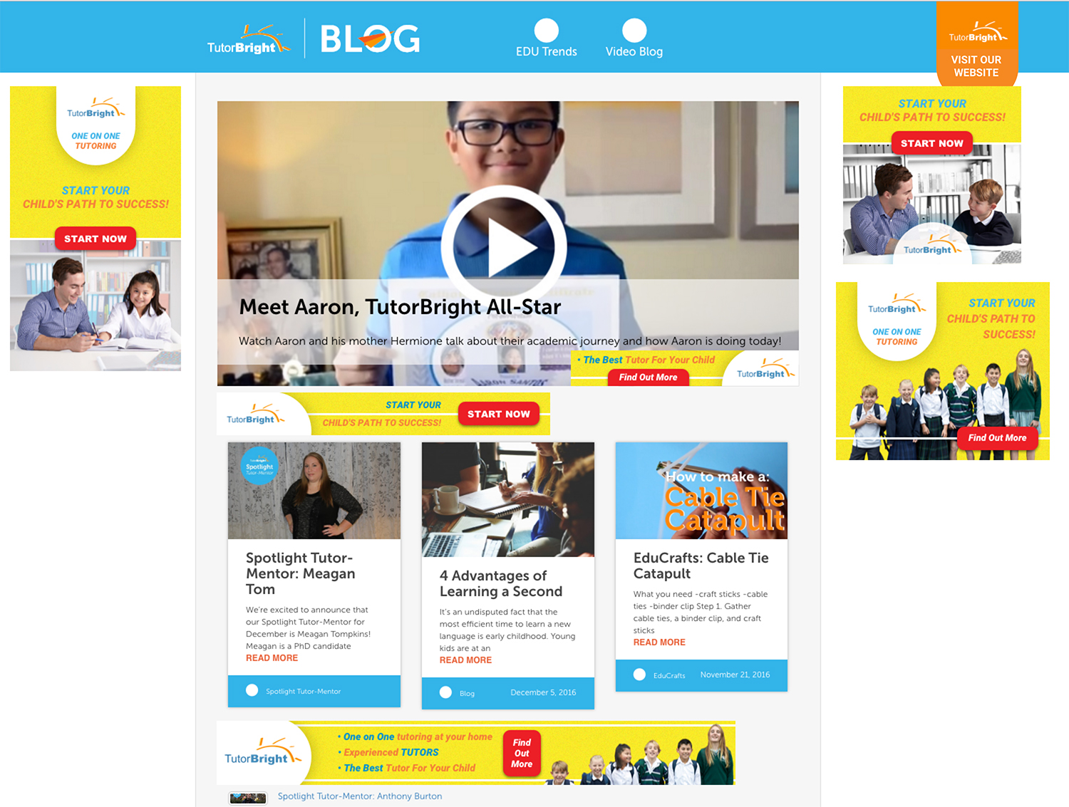 Banner Ad Design by Orhon.ao for TutorBright | Design #13479445