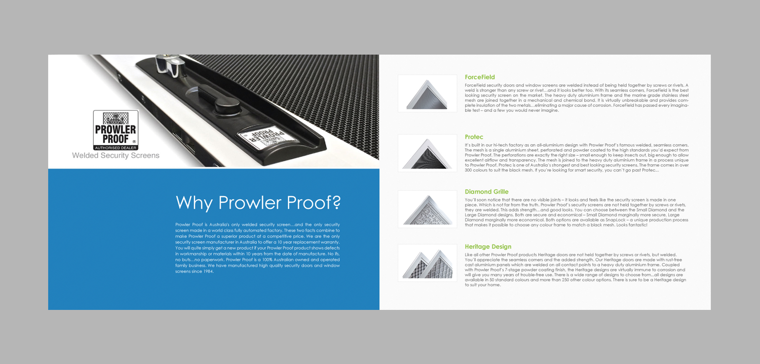 Brochure Design by uniquedesign10 for Bespoke Security & Screens | Design #13527712