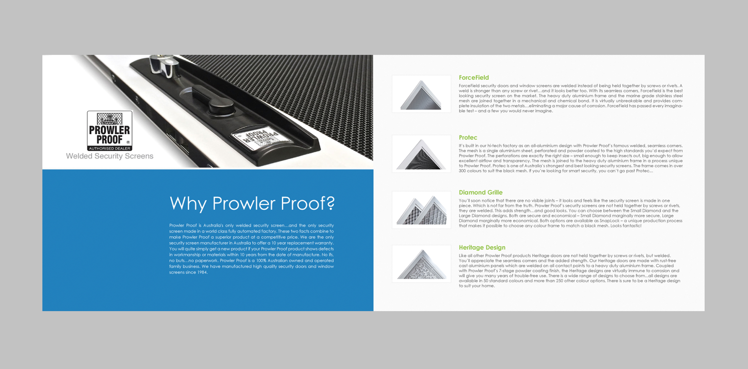 Brochure Design by uniquedesign10 for Bespoke Security & Screens | Design #13528283