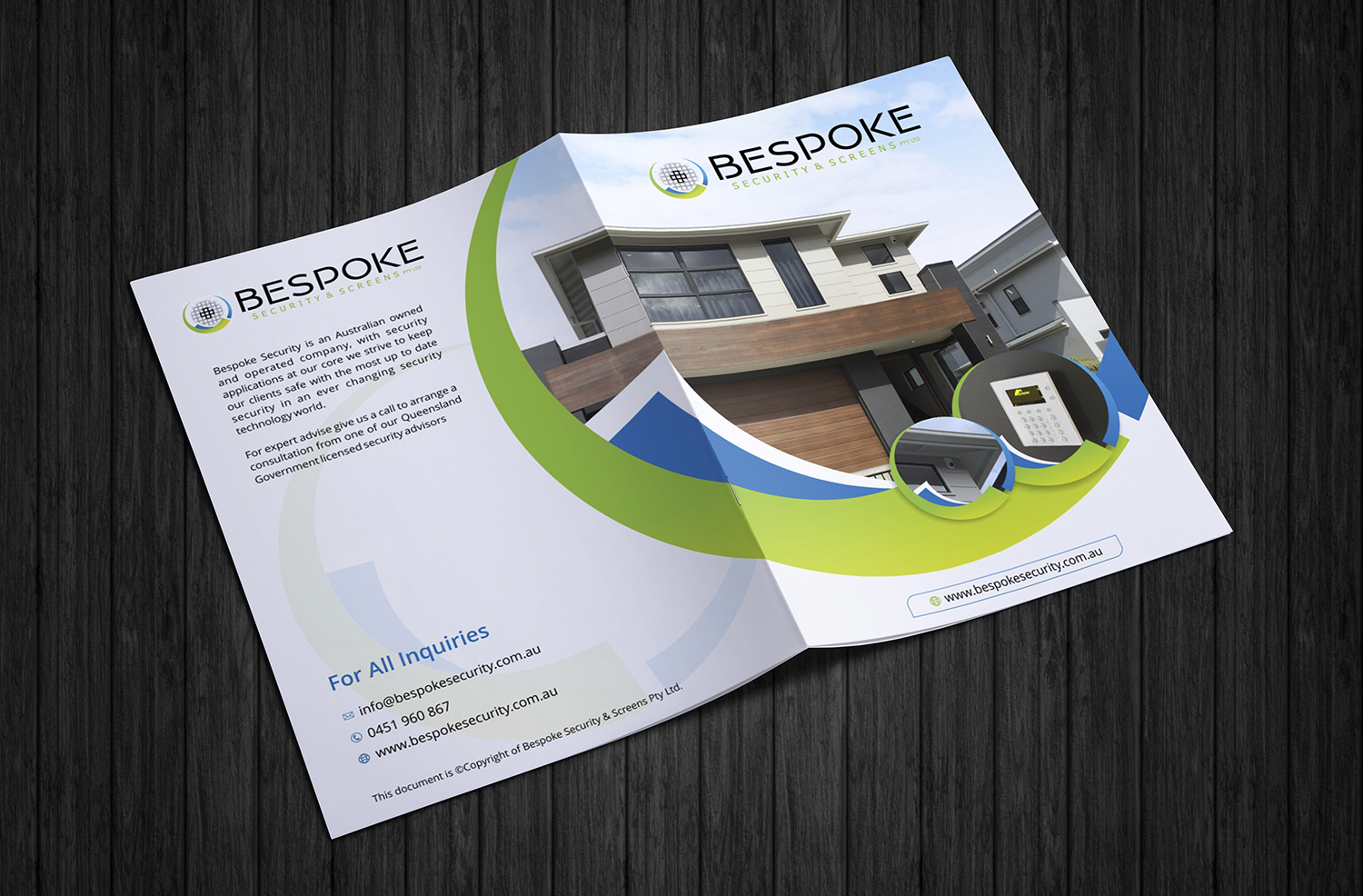 Brochure Design by ecorokerz for Bespoke Security & Screens | Design #13469181