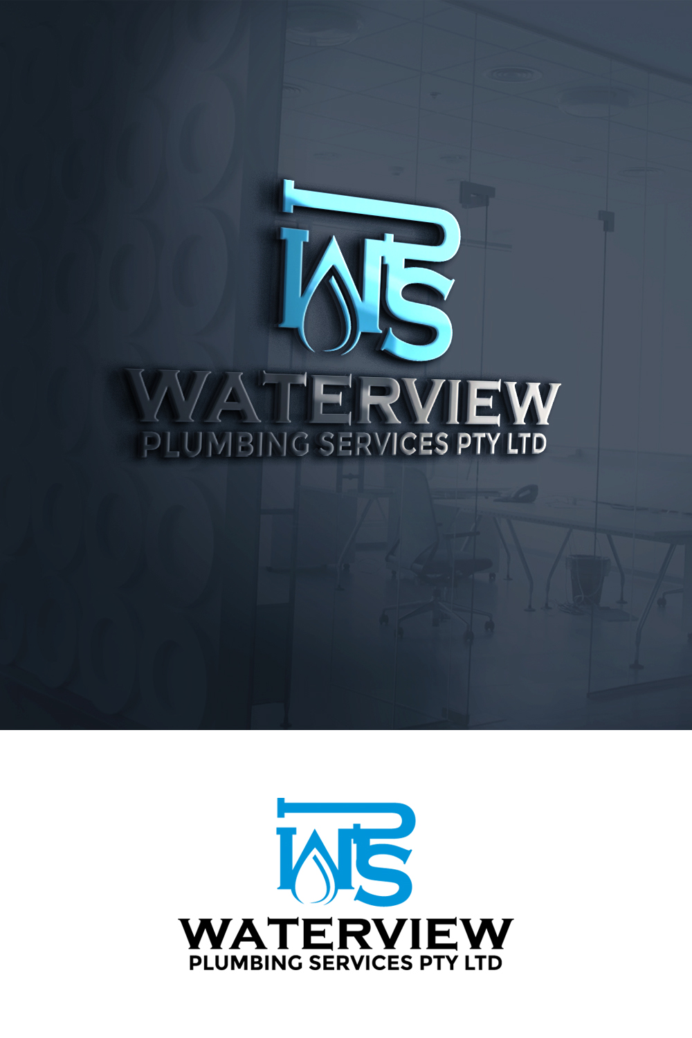 Logo Design by fly  design for waterview plumbing | Design #17964146