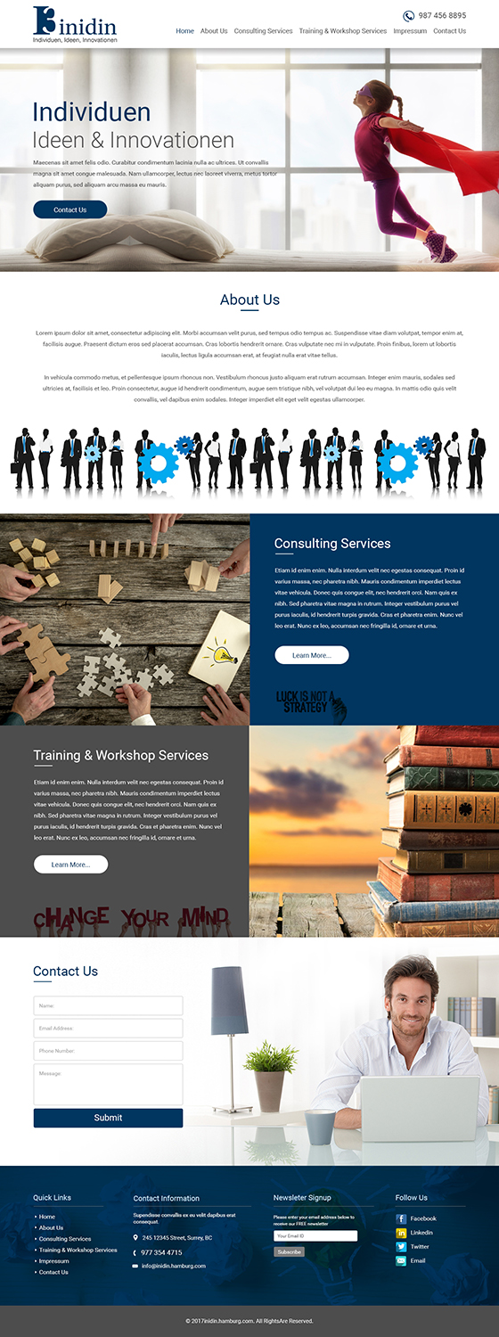 Web Design by Tpith for I³ - inidin | Design #13558090