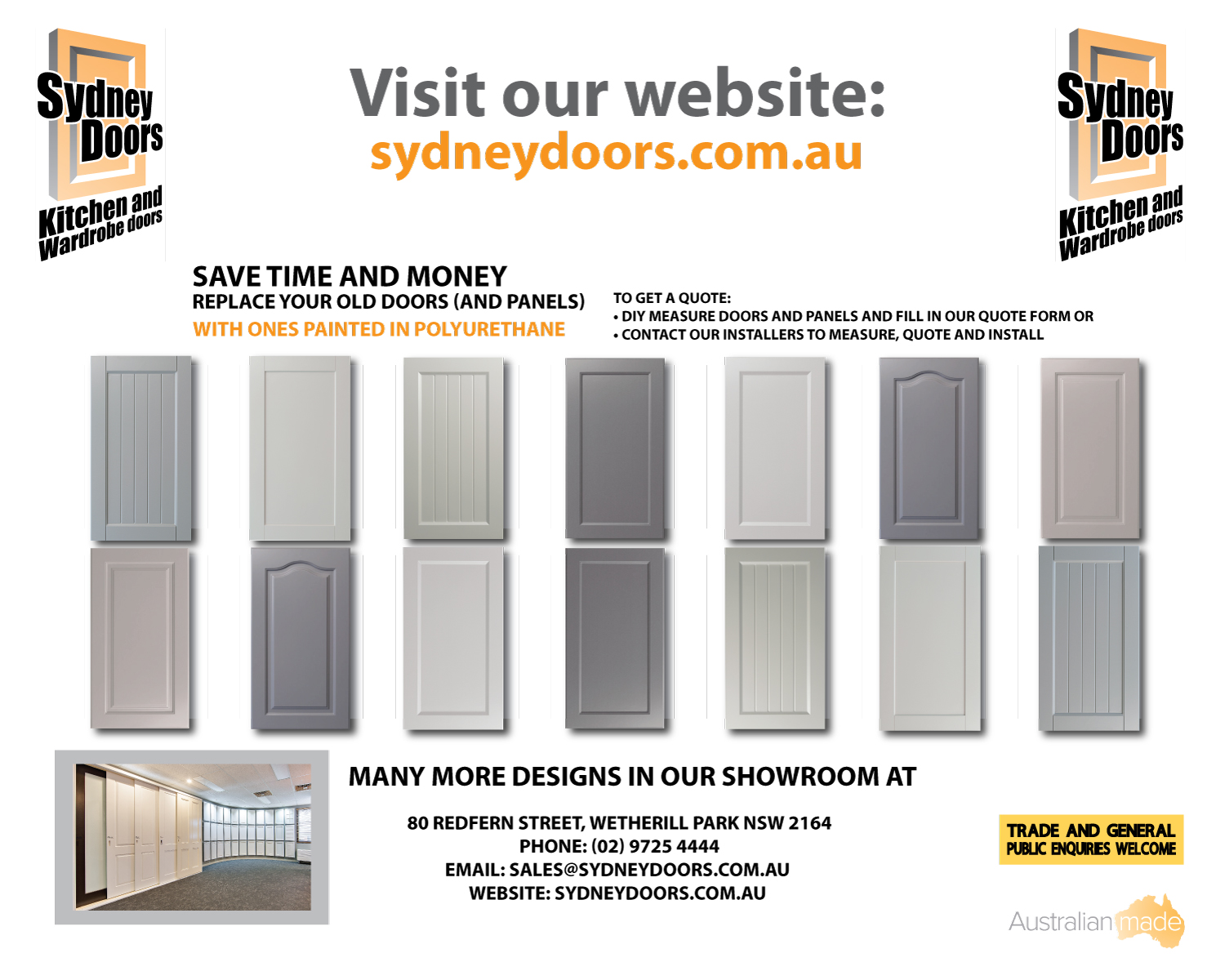 Poster-Design von Sarina.dsg für Sydney Doors | Design #13483199