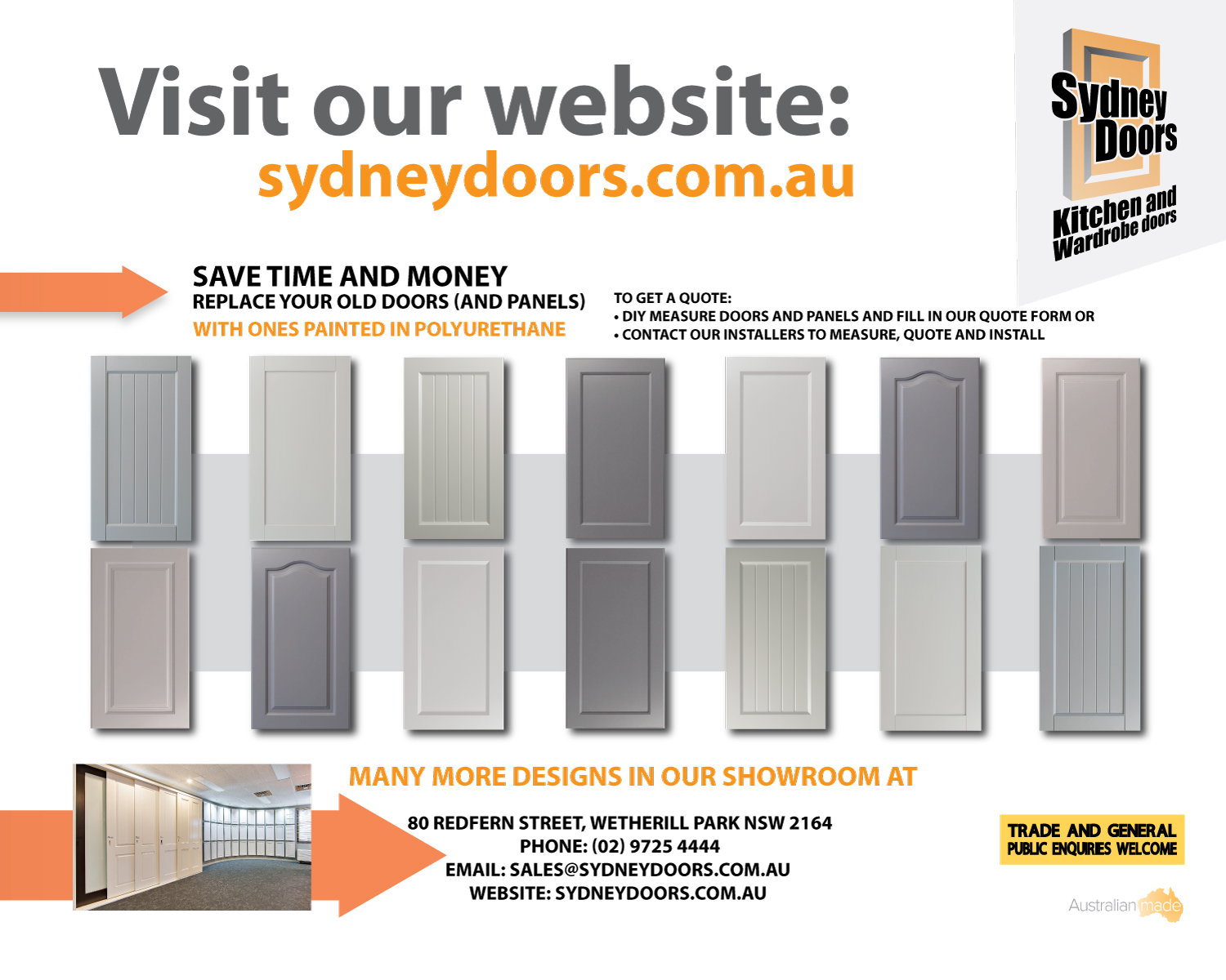 Poster-Design von Sarina.dsg für Sydney Doors | Design #13483560