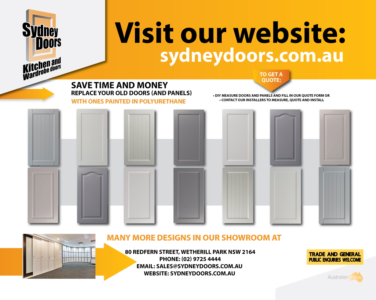 Poster-Design von Sarina.dsg für Sydney Doors | Design #13497247