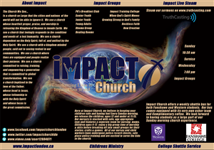Diseño de Brochure por SpinDragon para Impact Church | Diseño #2477079