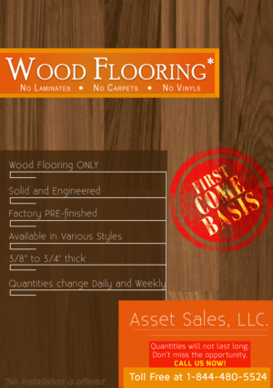 National wood flooring liquidator needs flyer