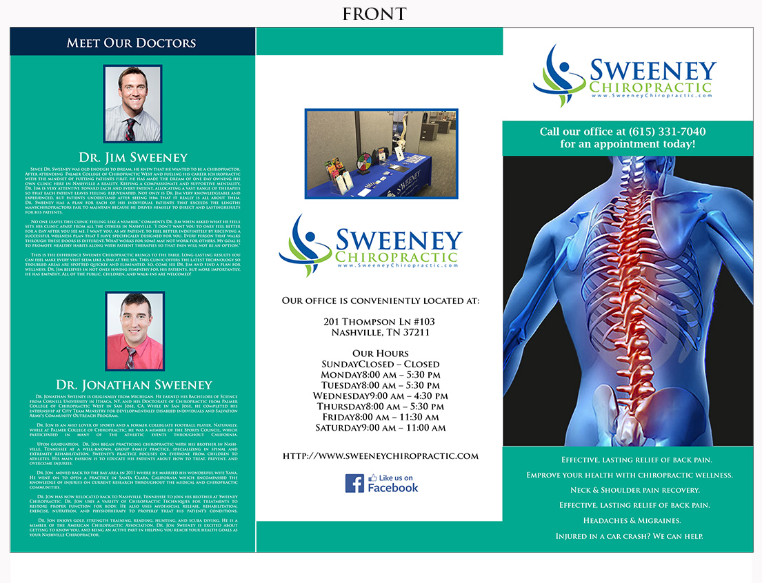 Flyer Design by NILDesigns for Sweeney Chiropractic | Design #13537551